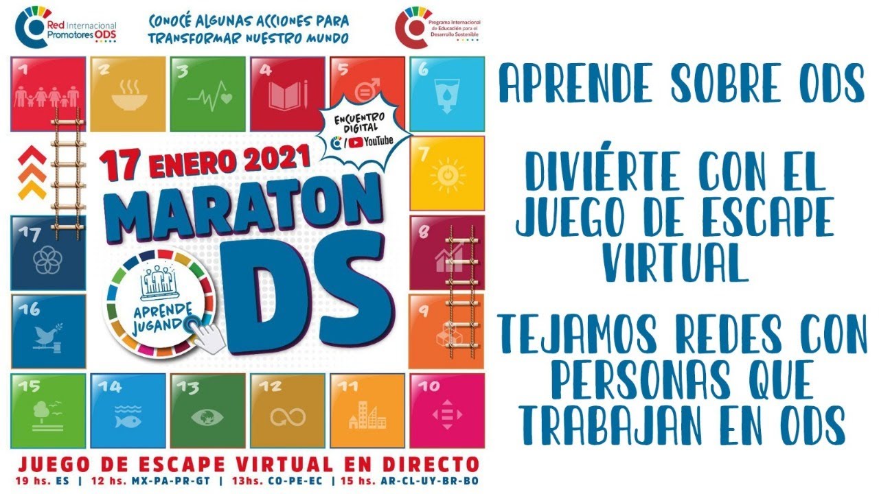 📣 MARATÓN DIGITAL DE ACCIÓN POR LOS ODS + ¡JUEGO DE ESCAPE VIRTUAL ...
