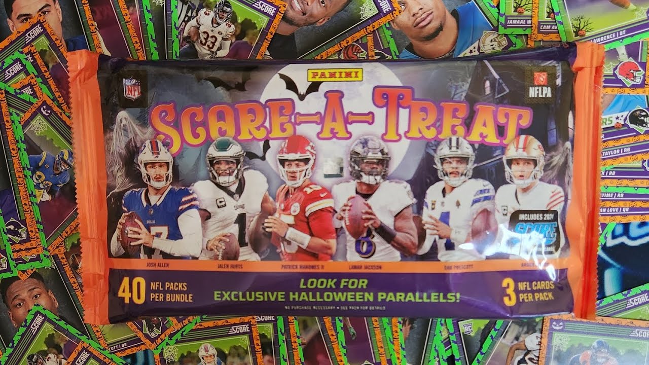 score a treat rare cards NFL 2024 Score-a-Treat Football Trading Card Bundle [40 Packs]