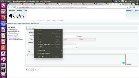 How to create Report in Koha by using SQL