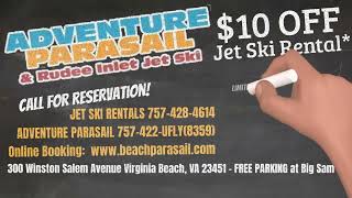 $10 Off Rudee Inlet Jet Ski Rental*  Call for Reservation: JET SKI RENTALS 757-428-4614  VA Beach