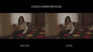 Clock Screen Replacement 02 - (VFX Breakdown - Before/After) - Adobe After Effects & Mocha Pro