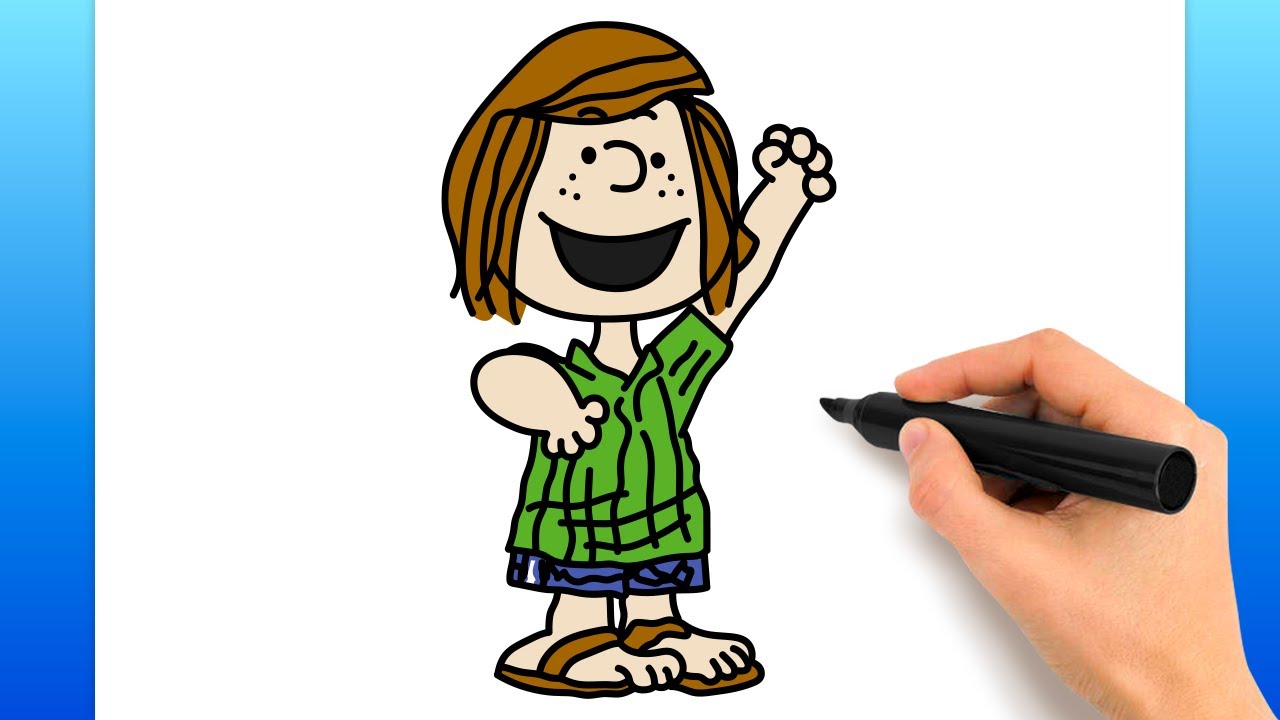 How To Draw Peppermint Patty (Easy Drawing Tutorial) YouTube