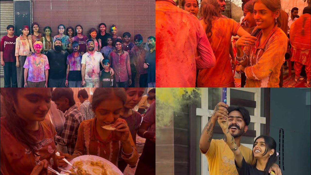 Holi🎨🫟ch aya twist 🥳😂|| Gali ch function kitta enjoy 😂✌🏻|| Meku Dhillon Vlogs 