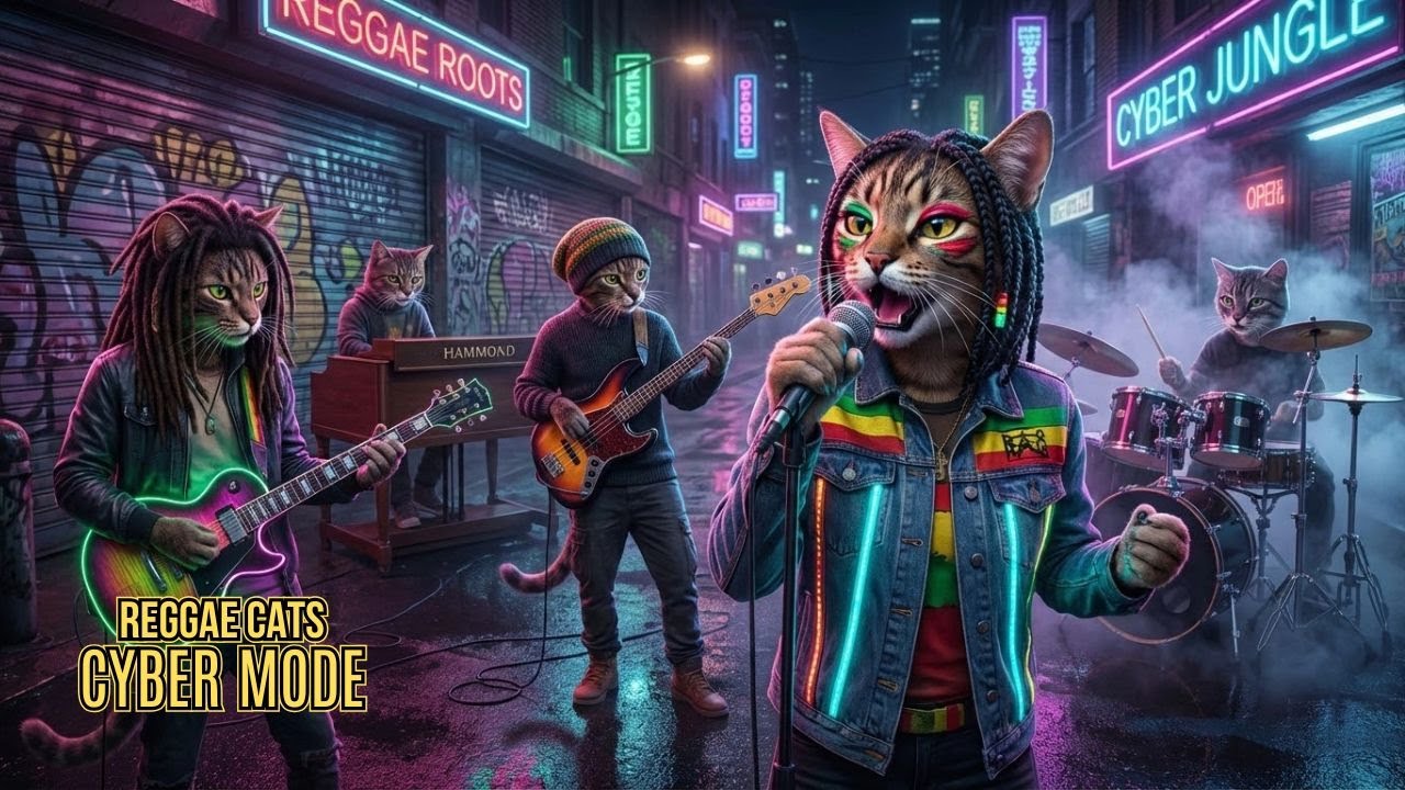Cyber Reggae Cats 🔥 Roots Reggae Meets Cyber Jungle Night - YouTube