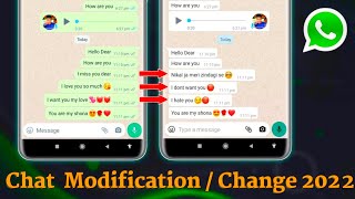 WhatsApp Chat Modification 2022 | WhatsApp Chat Modify Kaise Kare 2022 | How To Edit WhatsApp Chat screenshot 5
