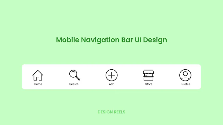 Bottom Navigation Bar UI Design