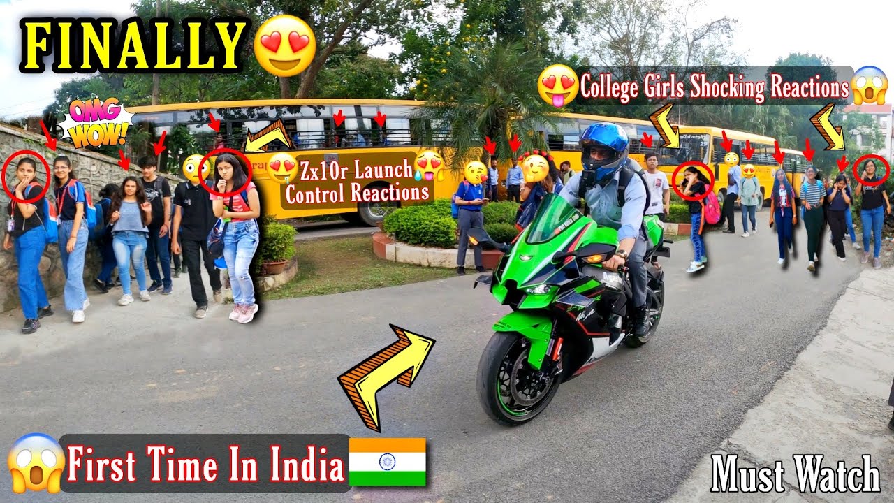 Cute College Girls Shocking Reactions & Best Zx10r Launch Control Reactions & Dehradun Meet-