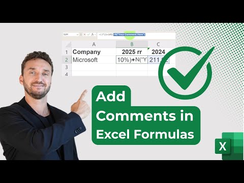 How to Add Comments to Formulas in Excel