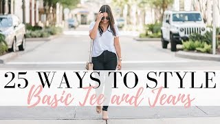 How To Style Jeans And A T-Shirt | 25 Everyday Outfit Ideas | LuxMommy