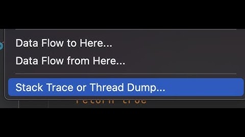 Stack Trace or Thread Dump