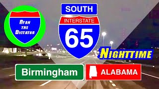 I-65 SOUTH in Birmingham, AL — Nighttime