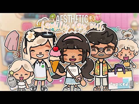 ||🍦*AESTHETIC* FAMILY DAY OUT🌥🐾 || ice cream, aquarium, etc.|| *voiced🎙*|| Toca Boca Life Roleplay 🌎