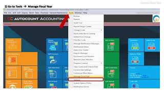 AutoCount V2 - Manage Fiscal Year
