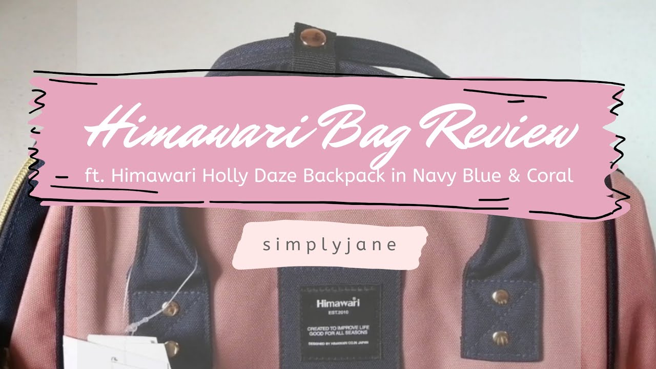 Himawari Bag Review ft. Himawari Holly Daze Bag in Navy Blue & Coral