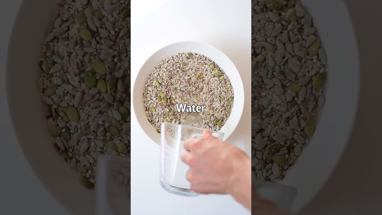 Delicious crispy seed crackers with pumpkin seeds, sunflower seeds, sesame seeds, and flaxseed!