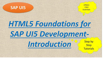 HTML5 Foundations for SAP UI5 - Introduction