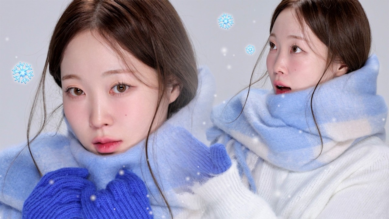 삿포로 가시나요?❄ 인생샷 건지는 목도리 메이크업📸🩵
