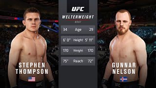 UFC 3 - Stephen Thompson vs Gunnar Nelson - Simulation