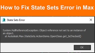 State Sets Error and Max NET Unhandled Exceptions | How to fix it?