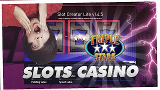 FREE Slot Machine Online: Triple Stars RTP (Return to Player) 75,6% + Source Code Included [ Godot ]