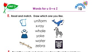 Bahasa Inggris Kelas 2 Unit 2 Halaman 28 | Kata untuk u U— zZ | Bahasa Inggris Kelas Dua Halaman 28 | Baru B: 2024