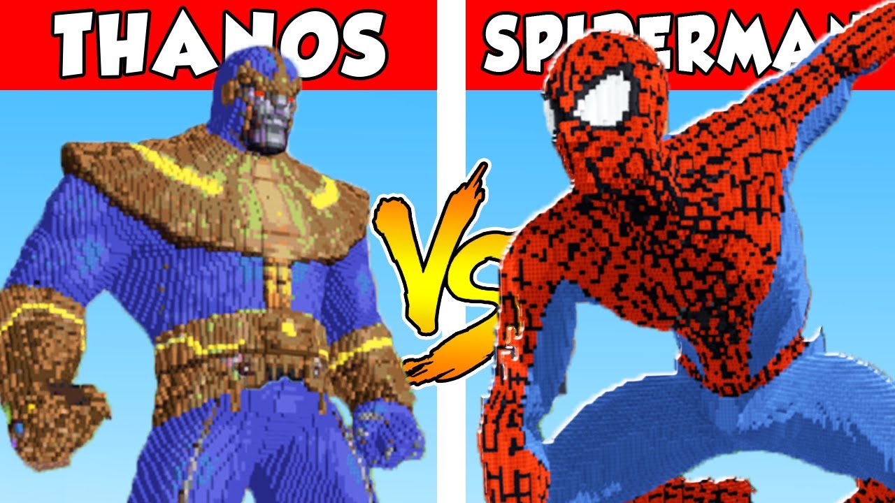 THANOS vs SPIDERMAN – PvZ vs Minecraft vs Smash