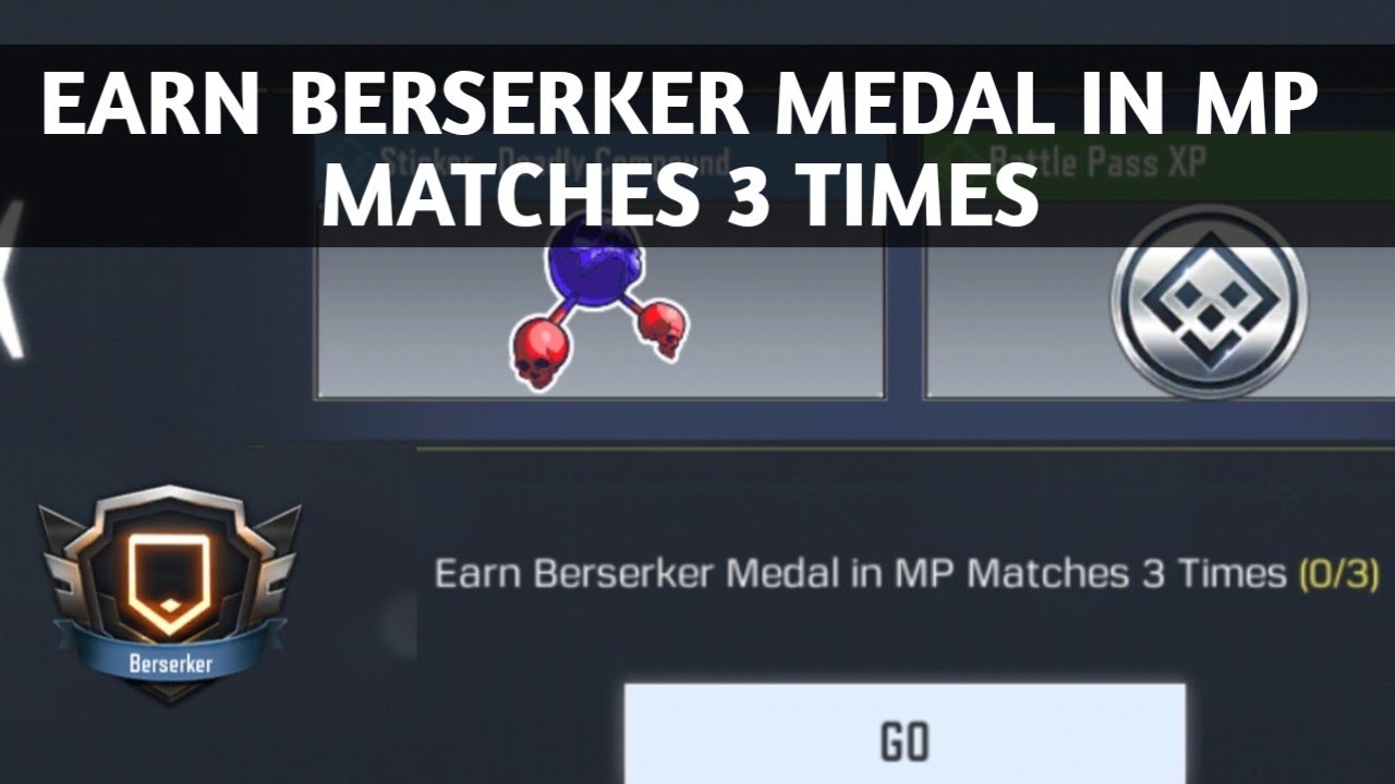 How To Get Berserker Medal In Cod Mobile HOW TO EARN BERSERKER MEDALS IN MP MATCHES 3 TIMES TOTAL SAWAGE CALL OF