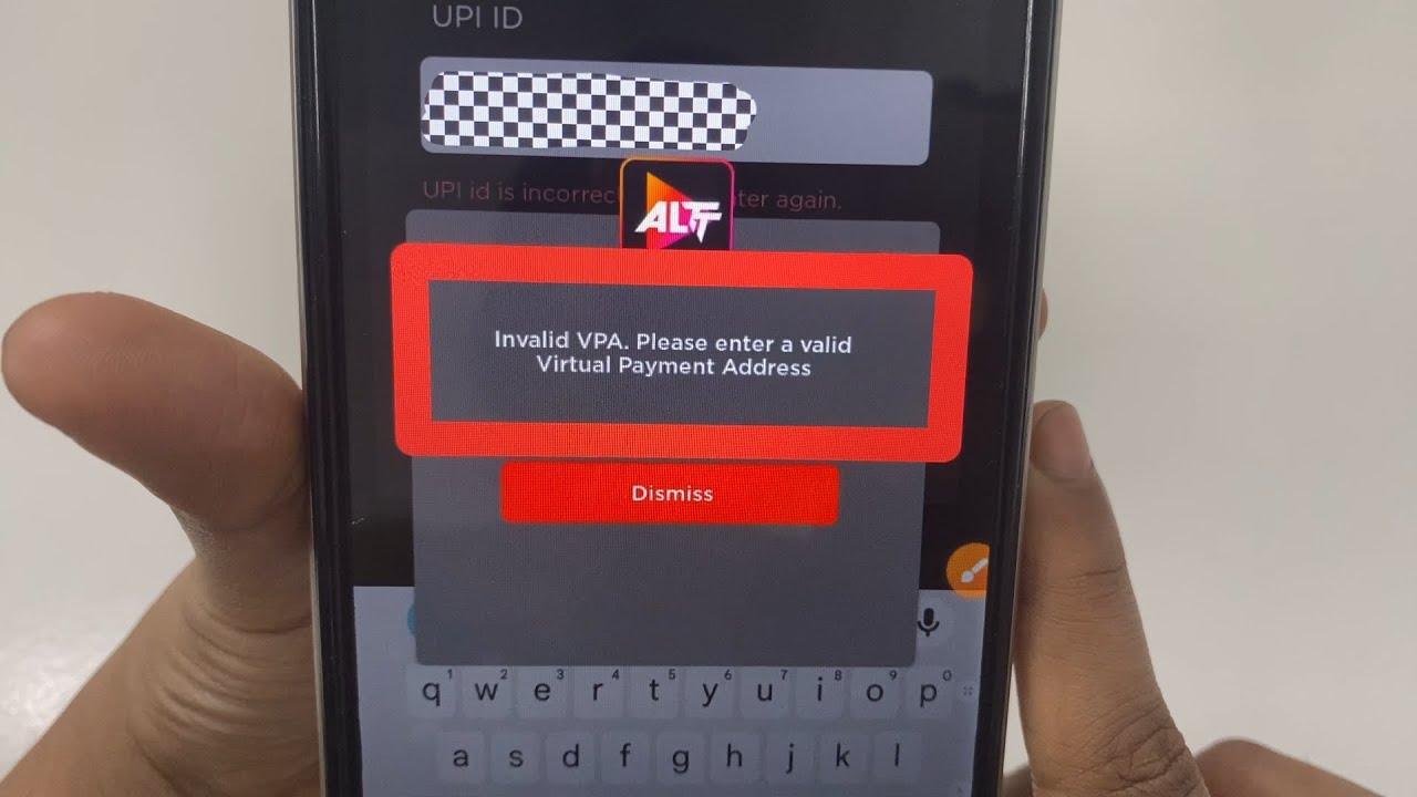 How to Fix Invalid VPA. Please enter a valid Virtual Payment Address problem solve