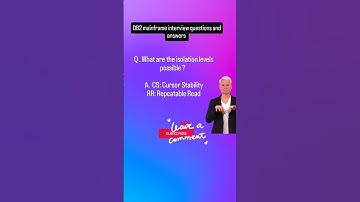 What are the isolation levels possible?