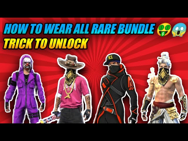 HOW TO GET ALL RARE BUNDLES IN FREE FIRE - RED CRIMINAL , HIP-HOP BUNDLE , OLD ELITE PASSES class=