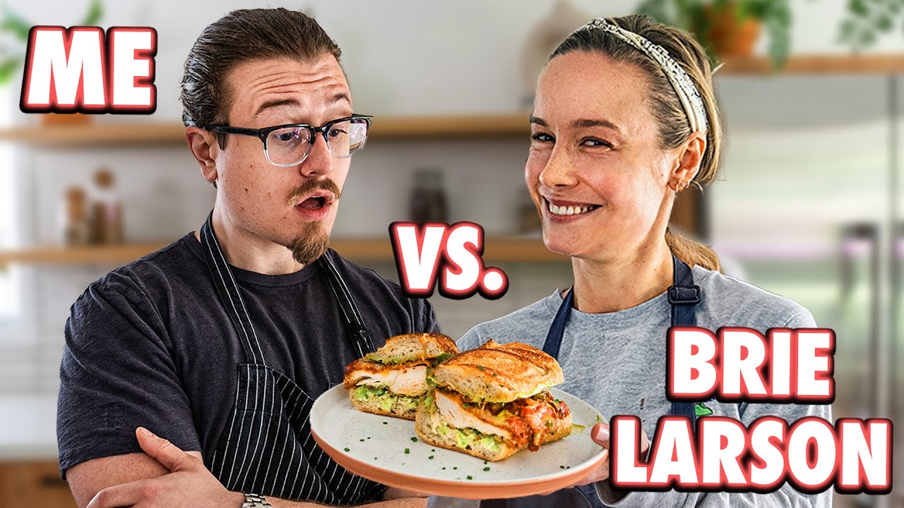 Cooking Challenge Against Brie Larson (Captain Marvel) | Joshua Weissman