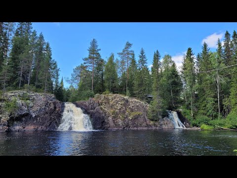 Hyrynsalmi on film: a waterfall, a gorge walk and a stay at Ukkohalla