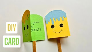 DIY Fathers Day Card | Fathers Day Paper Craft Ideas | DIY Ice Cream Stick Craft #fathersday screenshot 3