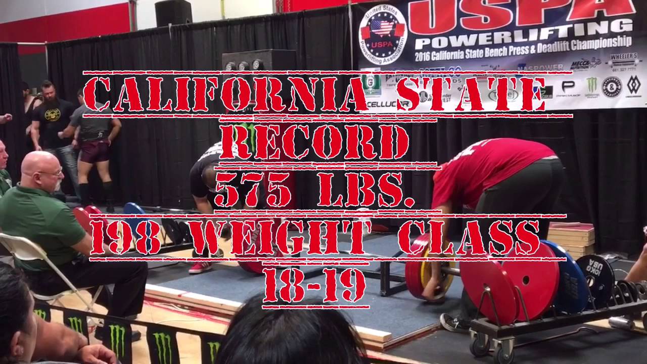 DEADLIFT STATE RECORD CALIFORNIA STATE POWERLIFTING CHAMPIONSHIPS