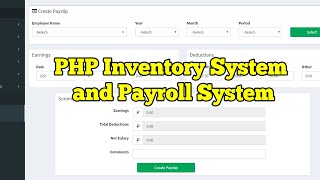 Free PHP Inventory System and Payroll System 2020