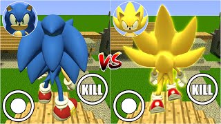 Playing As Sonic Vs Playing As Super Sonic In Minecraft Garrys Mod