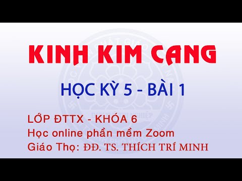 Video Kinh Kim Cang l Bài 1 l KHÓA VI l ĐĐ.TS.T. Trí Minh l... - YouTube