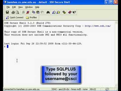 Connect To Oracle SQLPLUS with SSH