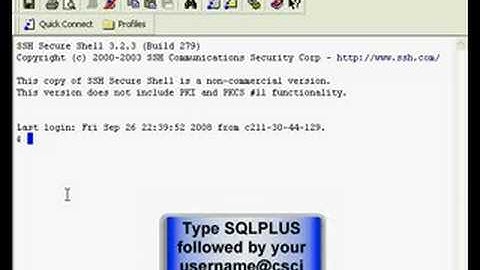 Connect To Oracle SQLPLUS with SSH