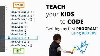 CODING activity for kids: Writing MY FIRST PROGRAM [4+ YEARS, using BLOCKS]