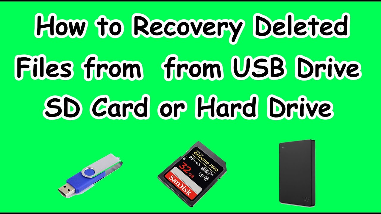 How to Recovery Deleted Files from USB Drive SD Card or ...