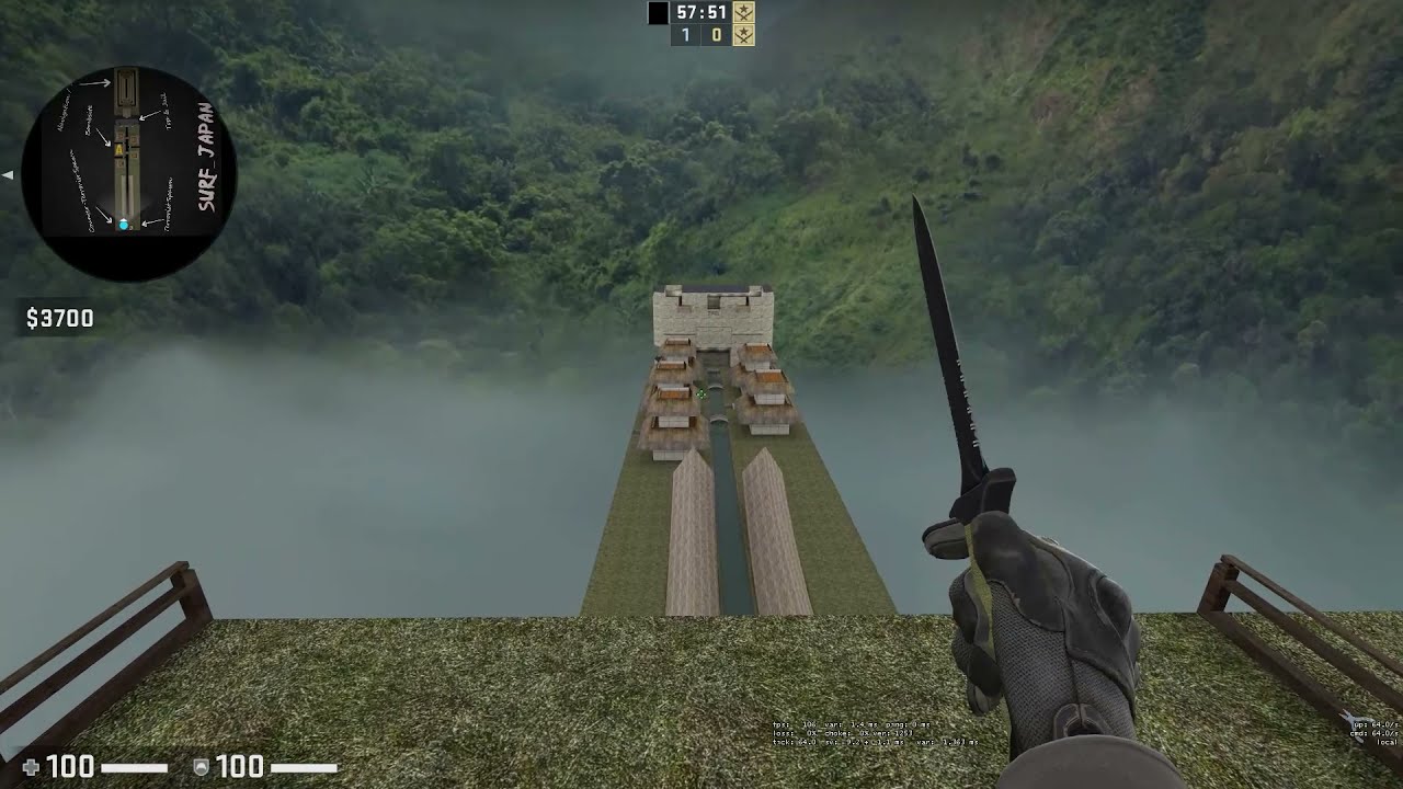 CS:GO surf_japan_z3 disco and computer room secret