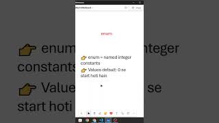 enum in C 🔥 Easy Explanation with Example | #shorts