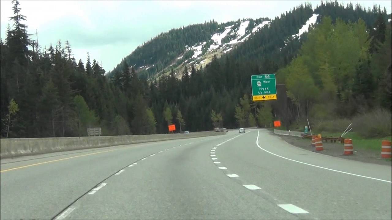 Washington - Interstate 90 East - Mile Marker 50-60 (5/21/13) - YouTube