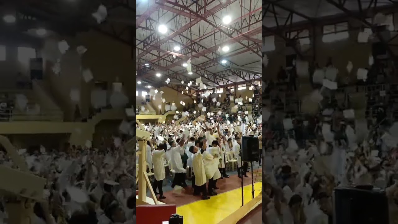 Tossing of graduation caps 