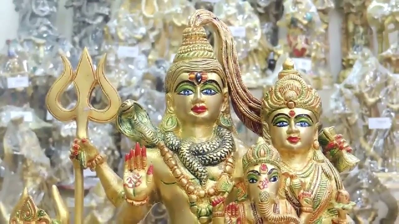 Brass Shiv Parivar idol statue- (BS493 H)