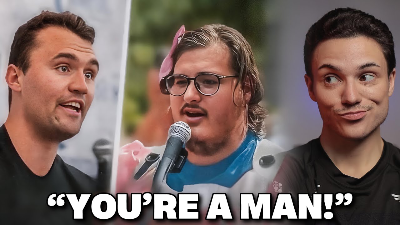 Трансгендерный парень реагирует на Чарли Киркса. ЛУЧШИЕ трансгендерные дебаты!