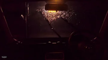 Rainstorm From Inside Car with Thunder | Relaxing Sounds for Sleep, Insomnia, Study, PTSD