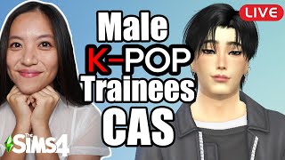 Let's CAS Male Kpop Idols in the Sims 4 Live l Sims 4 Kpop