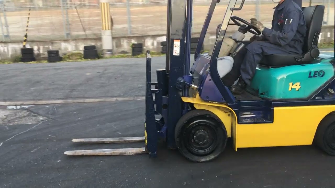 コマツ ガソリン車 1.4ton ヒンジドフォーク 3mマスト FG14LC-16